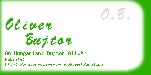 oliver bujtor business card