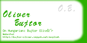 oliver bujtor business card